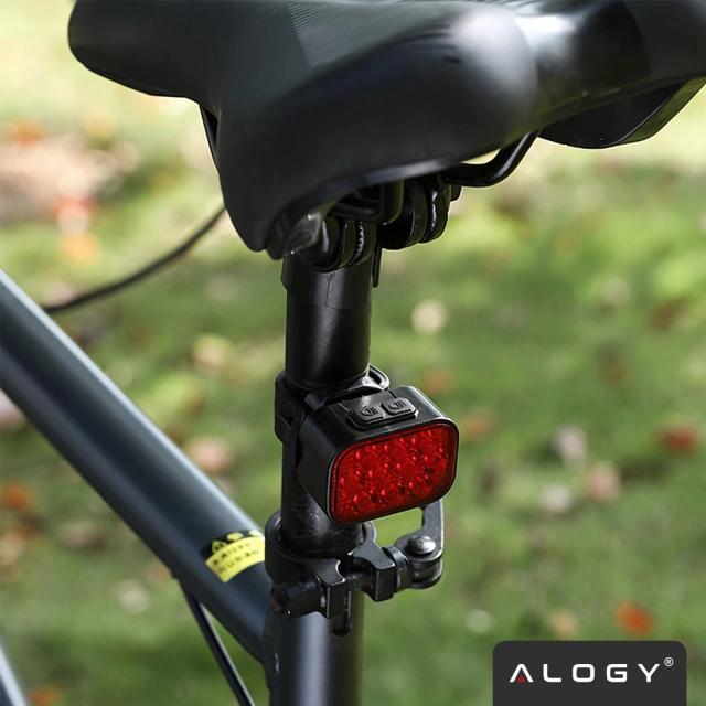 Lampka rowerowa LED 500 LM 200 LM Alogy DuoRide™ Lights 20 LED Latarka na rower wodoodporne światło światełko na przód i tył przednia tylna 2 zestaw