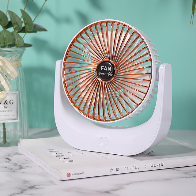 Wiatrak biurkowy Wentylator bezprzewodowy Stojący przenośny akumulator Cichy FAN Biały