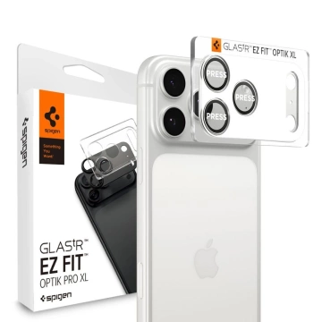 Osłona Aparatu do iPhone 17 Pro Max Spigen Optik Pro XL EZ Fit Silver