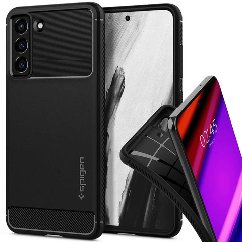 Etui do Samsung Galaxy S21 FE futerał Spigen Rugged Armor Matte Black