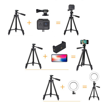 Universalstativ Alogy Tripod Handyhalter 1/4 Ständer für GoPro Kameras mit Bluetooth Fernbedienung, Gehäuse Schwarz