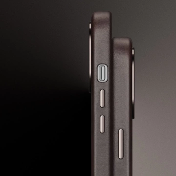 Dux Ducis Naples Case für iPhone 14 Pro Max Lederhülle (MagSafe-kompatibel) Dunkelbraun