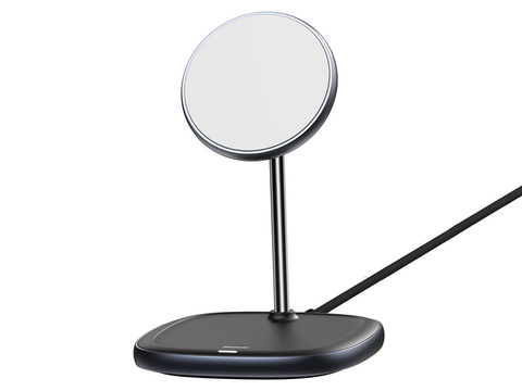 Stojak magnetyczny Baseus MagSafe z ładowarką indukcyjną do iPhone 12 Czarny