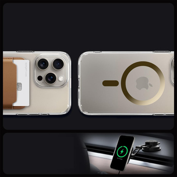 Spigen Ultra Hybrid Mag MagSafe Hülle für Apple iPhone 15 Pro Max Gold