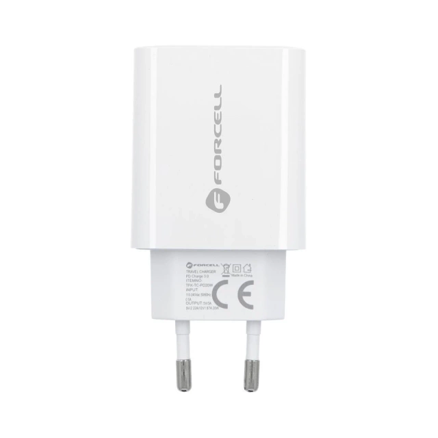 Ładowarka Forcell 20W USB-C PD QC 4.0 + Kabel Lightning do iPhone 12 13 14