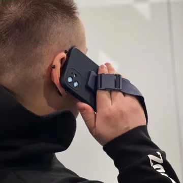 Kordeltasche Gelhülle mit Umhängeband Kette Handtasche Umhängeband iPhone 13 Pro Max gelb