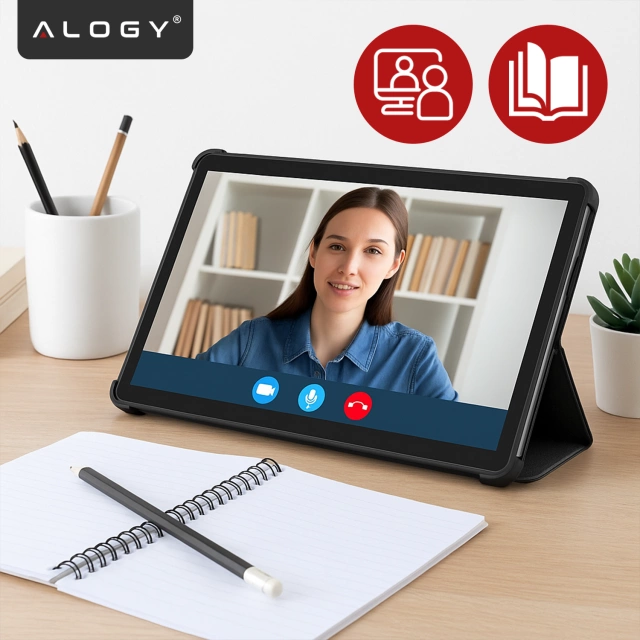 Etui do Lenovo Tab 10.1 TB-311, Smukłe Ochronne z Klapką, Składana Okładka Slim, Alogy BookGuard™ – Czarne