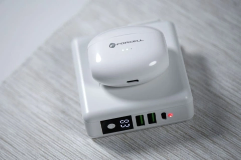 Forcell F-Audio TWS Clear Sound Kabellose Kopfhörer BT 5.3 Weiß