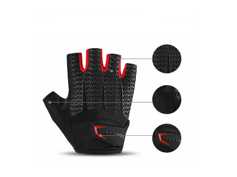 Rękawiczki rowerowe na rower bez palców XL RockBros S169BR-XL czarne