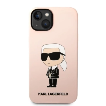 Karl Lagerfeld KLHMP14MSNIKBCP Hülle für iPhone 14 Plus 6.7" Hardcase Silikon Ikonik Magsafe pink/pink