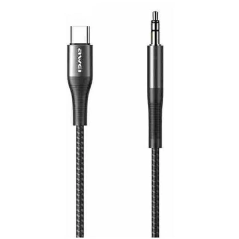 AWEI Kabeladapter CL-116T USB-C/Klinke 3.5 schwarz/schwarz