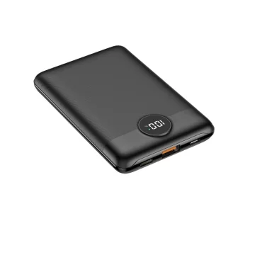 Powerbank Externer Akku (POWER BANK) VEGER S11 - 10.000 mAh LCD Quick Charge PD 22,5 W schwarz (W1140)