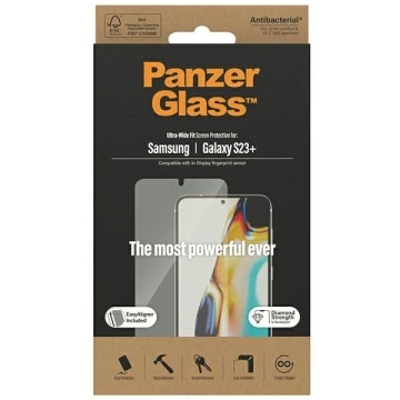 Gehärtetes Glas für Samsung Galaxy S23 PanzerGlass Ultra-Wide Fit mit Applikator