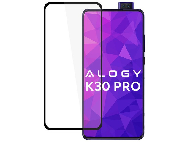 Szkło Alogy Full Glue do Xiaomi Redmi K30 Pro Czarne + 2x Szkło na obiektyw