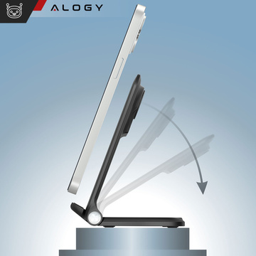 Alogy 3in1 QI Induktionsladegerät für Apple iPhone, Airpods, Watch 15W 3W Schwarz