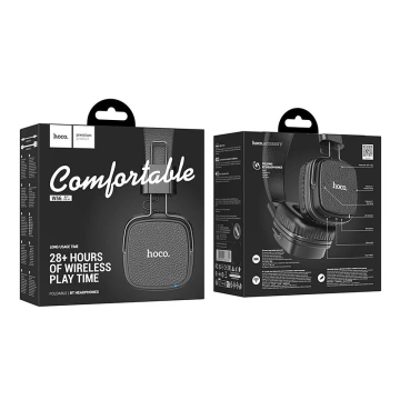 HOCO słuchawki bezprzewodowe bluetooth nagłowne W56 czarne