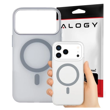 Hülle für Apple iPhone 16 Pro Max Alogy MagSafe Hybrid Matte Case Matte Cover mit Linsenschutz Schwarz