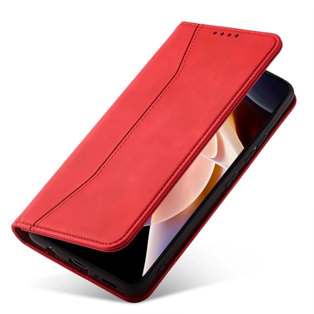 Magnet Fancy Case etui do Xiaomi Redmi Note 11 Pro pokrowiec portfel na karty kartę podstawka czerwony