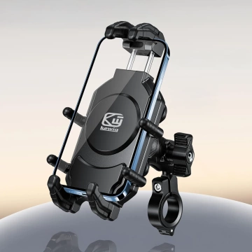 Uchwyt Motocyklowy Rowerowy na kierownicę KEWIG M26-C1 na telefon z systemem przeciwwstrząsowym na motor quada skuter Czarny