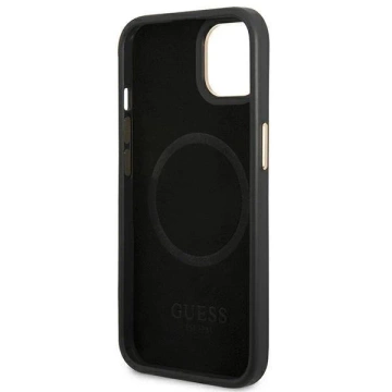 Etui Guess GUHMP14SU4GPRK für Apple iPhone 14 6,1" Czarny/Black Hard Case 4G Logo Plate MagSafe