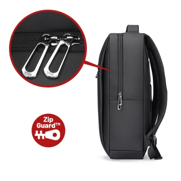 Mark Ryden 15,6" Laptop-Rucksack, Handgepäck, kostenlos, wasserdicht, für Business und Reisen, verstärkt, YKK-Reißverschluss, Oxford-Gewebe, 40 × 30 × 10 cm – Schwarz