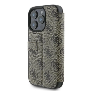 Guess 4G Metall-Logo-Schutzhülle für iPhone 16 Pro Max – Braun