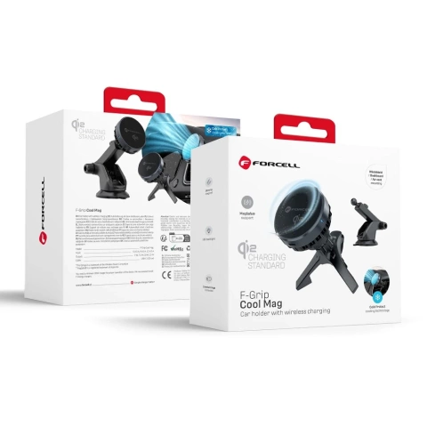 Autohalterung mit induktivem Ladegerät Forcell Cool Mag Qi2 MagSafe 15W