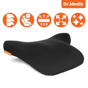 DR.MEDIC ErgoDrive™ Ergonomisches Lendenkissen für Autos, Fahrer, Beifahrer, Bürostühle, Gaming-Stühle und Sitze