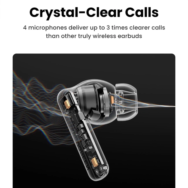 UGREEN HITUNE T6 SŁUCHAWKI ANC BT 5.3 IPX5 USB-C BIAŁE + KABEL