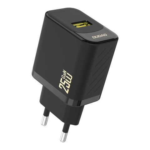 Dudao A27S 25W GaN USB-A Wandladegerät | Schnellladung QC 3.0 - Schwarz