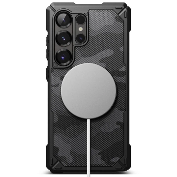 Etui für Samsung Galaxy S25 Ultra Camo Schwarz Ringke Rugged Gear Magnetic MagSafe