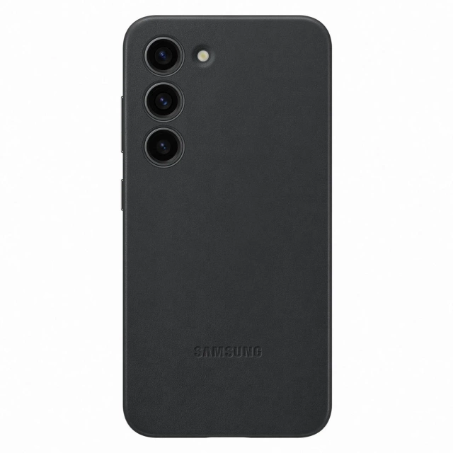 Samsung Lederhülle für Samsung Galaxy S23 Echtlederhülle Schwarz (EF-VS911LBEGWW)
