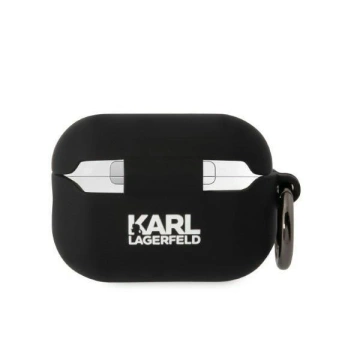 Etui ochronne na słuchawki Karl Lagerfeld KLAP2RUNIKK do Apple AirPods Pro 2 cover czarny/black Silicone Karl Head 3D