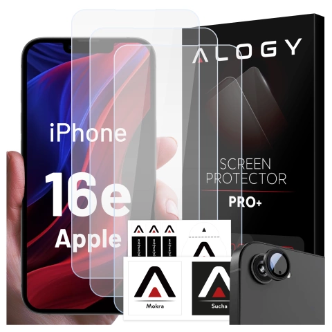 Alogy Glass Pack 3x Gehärtetes Glas für den Bildschirm 9h Glas für das Objektiv für Apple iPhone 14 Pro
