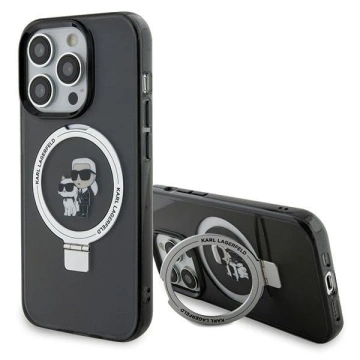 Etui Karl Lagerfeld KLHMP15XHMRSKCK iPhone 15 Pro Max 6,7" czarny/schwarz Hardcase Ring Stand Karl