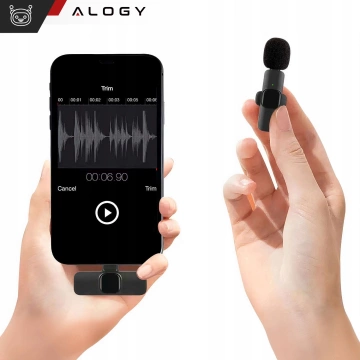 2x Alogy Lightning Wireless Lavalier-Mikrofon für Apple iPhone iPad Kleine Mikrofone Set bestehend aus zwei Mikrofonen