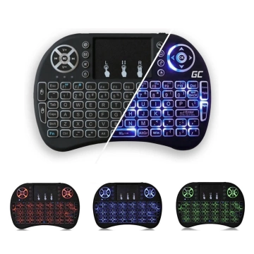 Drahtlose Mini-Tastatur Alogy 3-farbiges Touchpad mit Hintergrundbeleuchtung