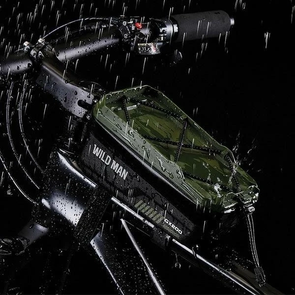 Torba rowerowa na ramę WILDMAN GX200 2L Czarna Uchwyt na telefon