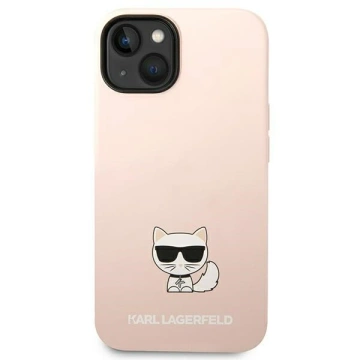 Etui ochronne na telefon Karl Lagerfeld KLHCP14SSLCTPI do Apple iPhone 14 6,1" hardcase jasnoróżowy/light pink Silicone Choupette Body