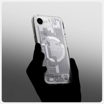 Etui Spigen Ultra Hybrid Mag MagSafe für iPhone 16E Zero One Weiß