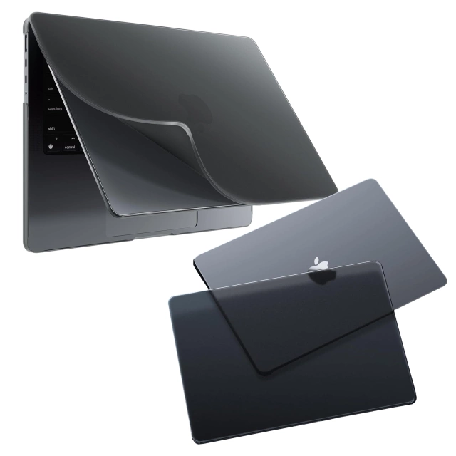 Etui ochronne do Apple Macbook Pro 14 - M1/M2/M3/M4 2021-2024 Alogy AirGuard™ Elastyczna obudowa bez odcisków palców Matowa Czerń