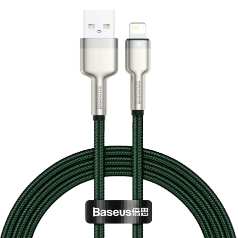Baseus Cafule USB-auf-Lightning-Kabel, 2,4 A, 1 m (grün)
