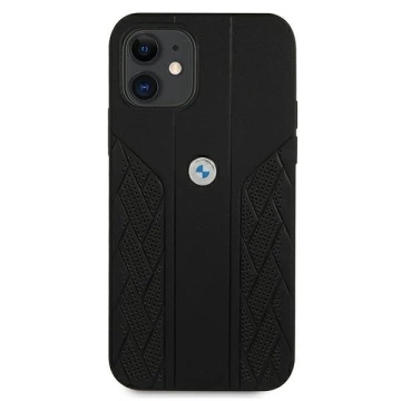 Etui BMW BMHCP12SRSPPK do iPhone 12 mini 5,4" hardcase Leather Curve Perforate czarny/black 