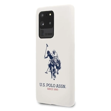 US Polo Silicone Collection Samsung Galaxy S20 Ultra Handyhülle weiß/weiß