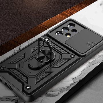 Etui Alogy Camshield Stand Ring z osłonką na aparat do Samsung Galaxy A53 / A53 5G + Szkło