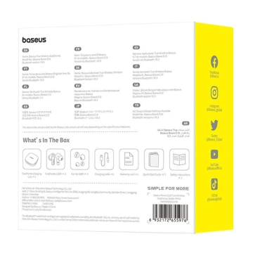 TWS Baseus Bowie E19 Weiße Kopfhörer