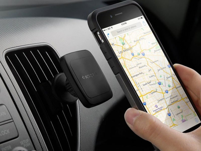 Uchwyt samochodowy Spigen Kuel H12 magnetyczny na kratkę black