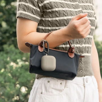 Apple AirPods 4 Hülle Ringke Silikon Stein Karabiner