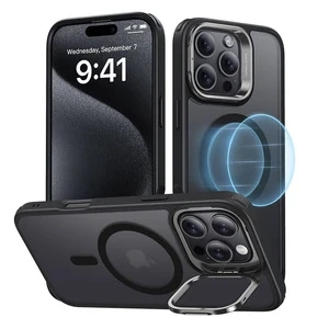 Etui do iPhone 16 Pro Max Hybrid Case MagSafe HaloLock ESR ze stojakiem czarne