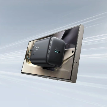 Joyroom USB-C 25W SFC / PPS / PD Netzwerkladegerät - Schwarzes USB-C / USB-C-Kabel 1 m